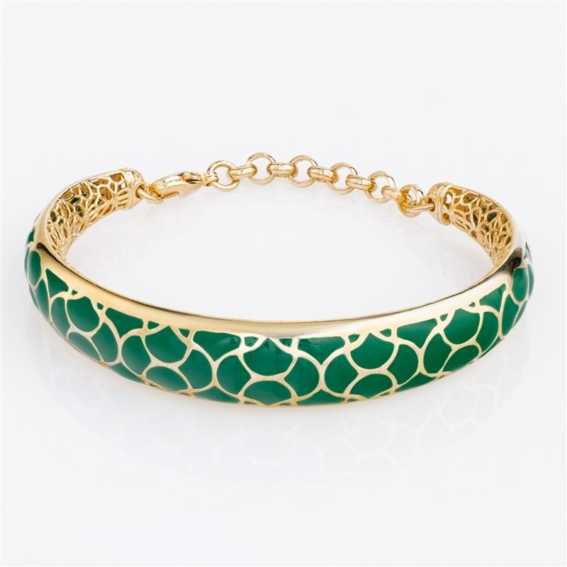 Venetian Green Enamel Bangle